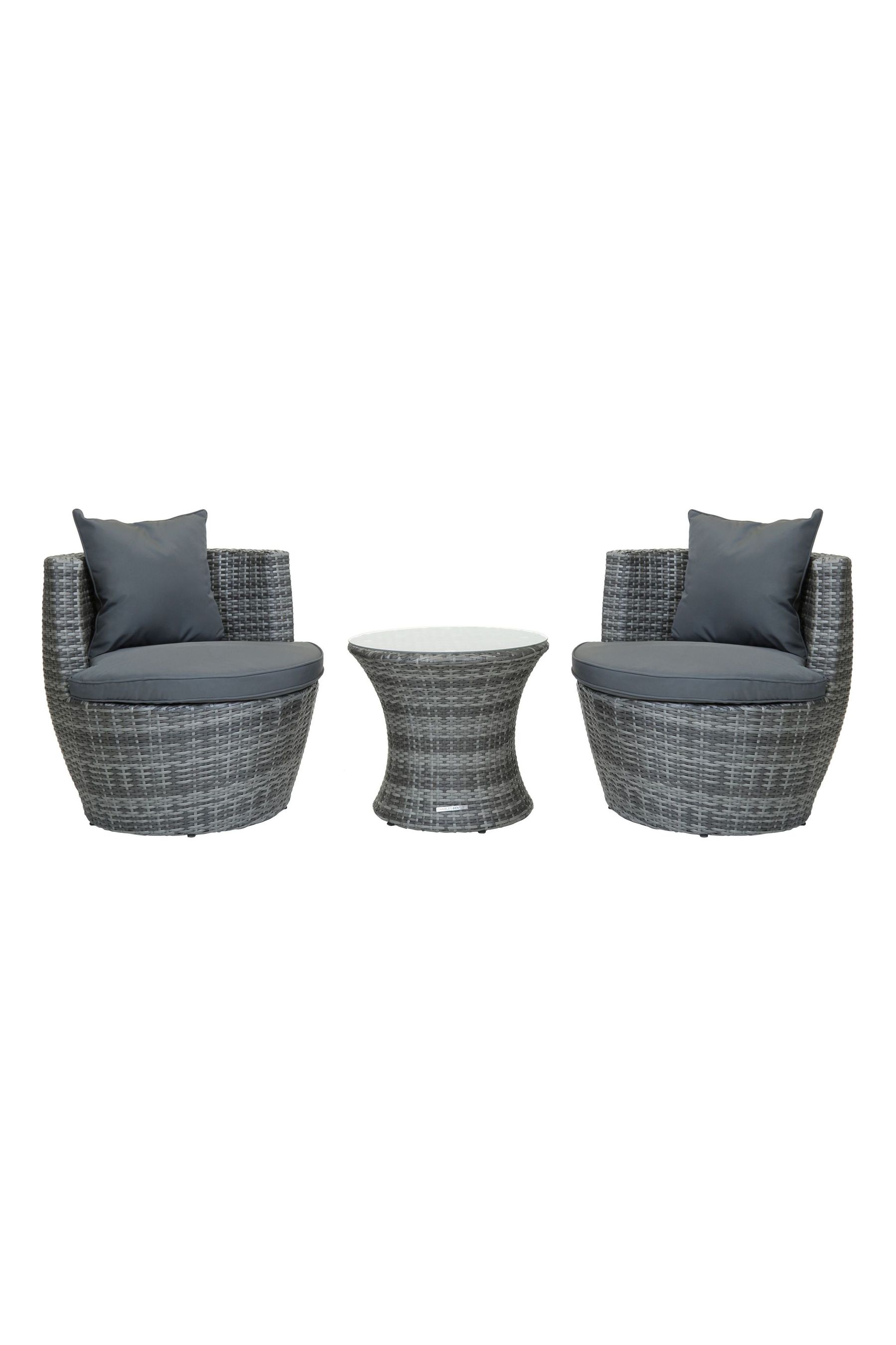 Grey rattan stacking chairs deals