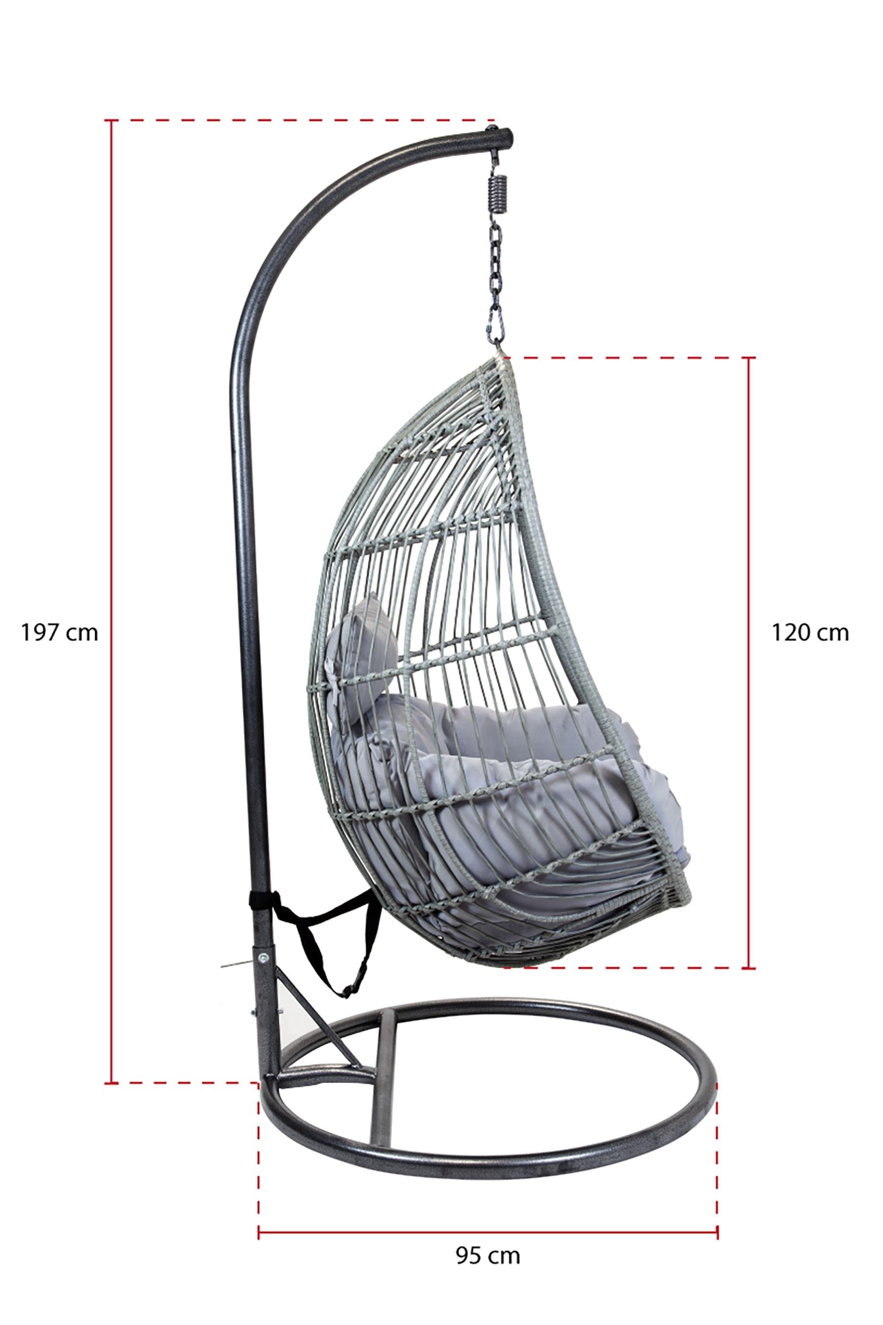 Charles bentley double online rattan swing chair