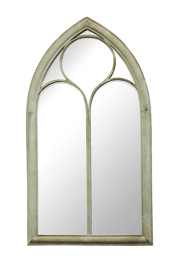 Charles Bentley Light Brown Gothic Style Chapel Garden Mirror