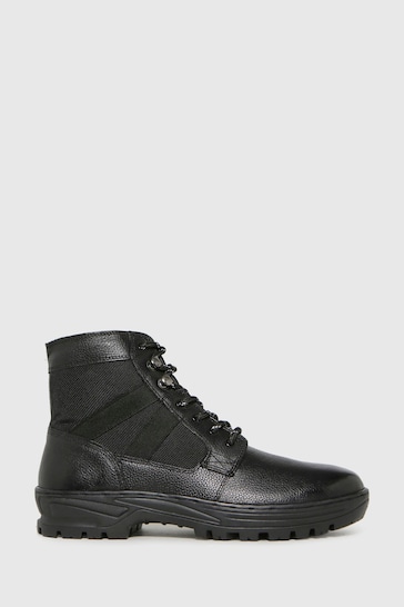 Schuh Black Chase Leather Hiker Boots