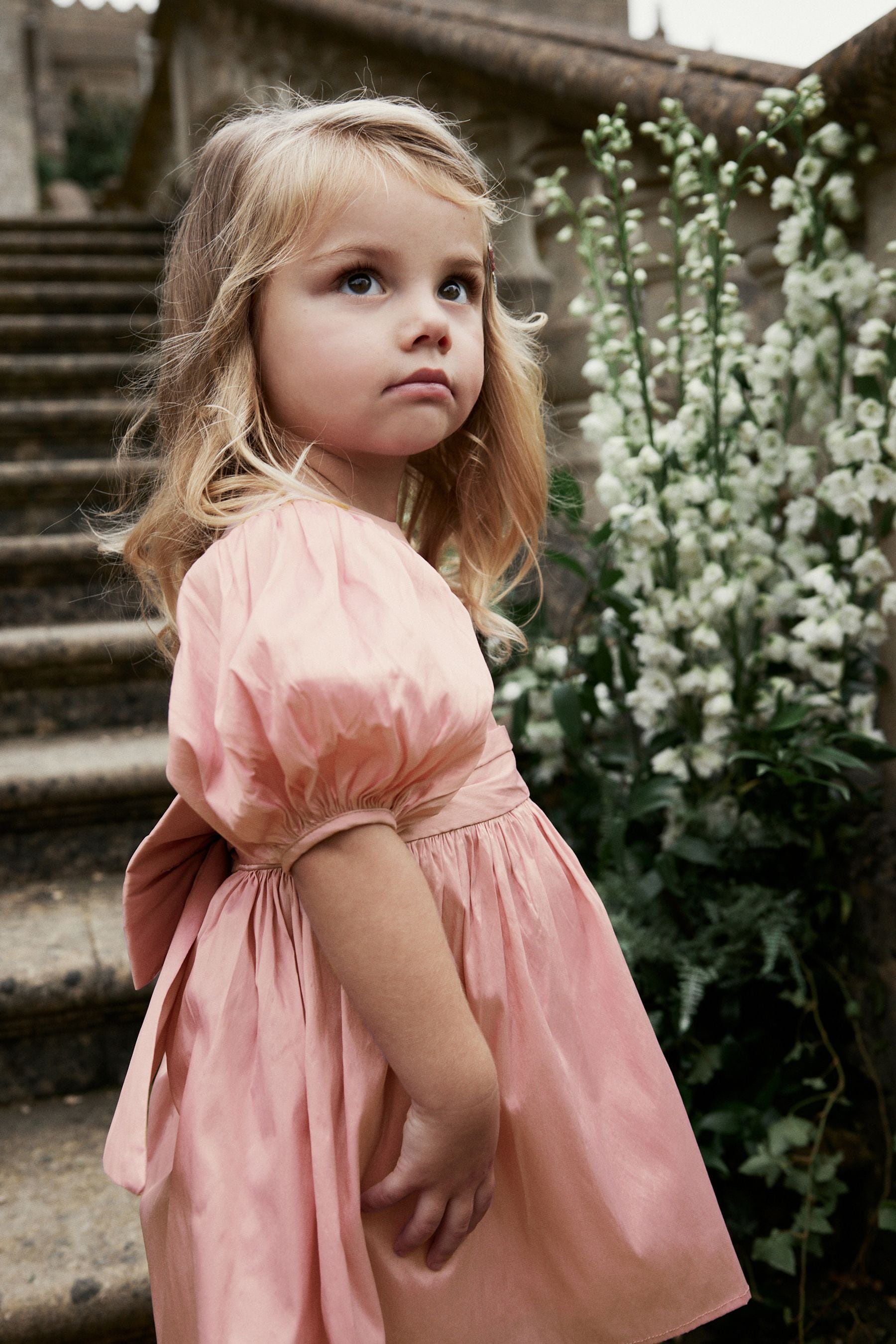 Pink taffeta dress top