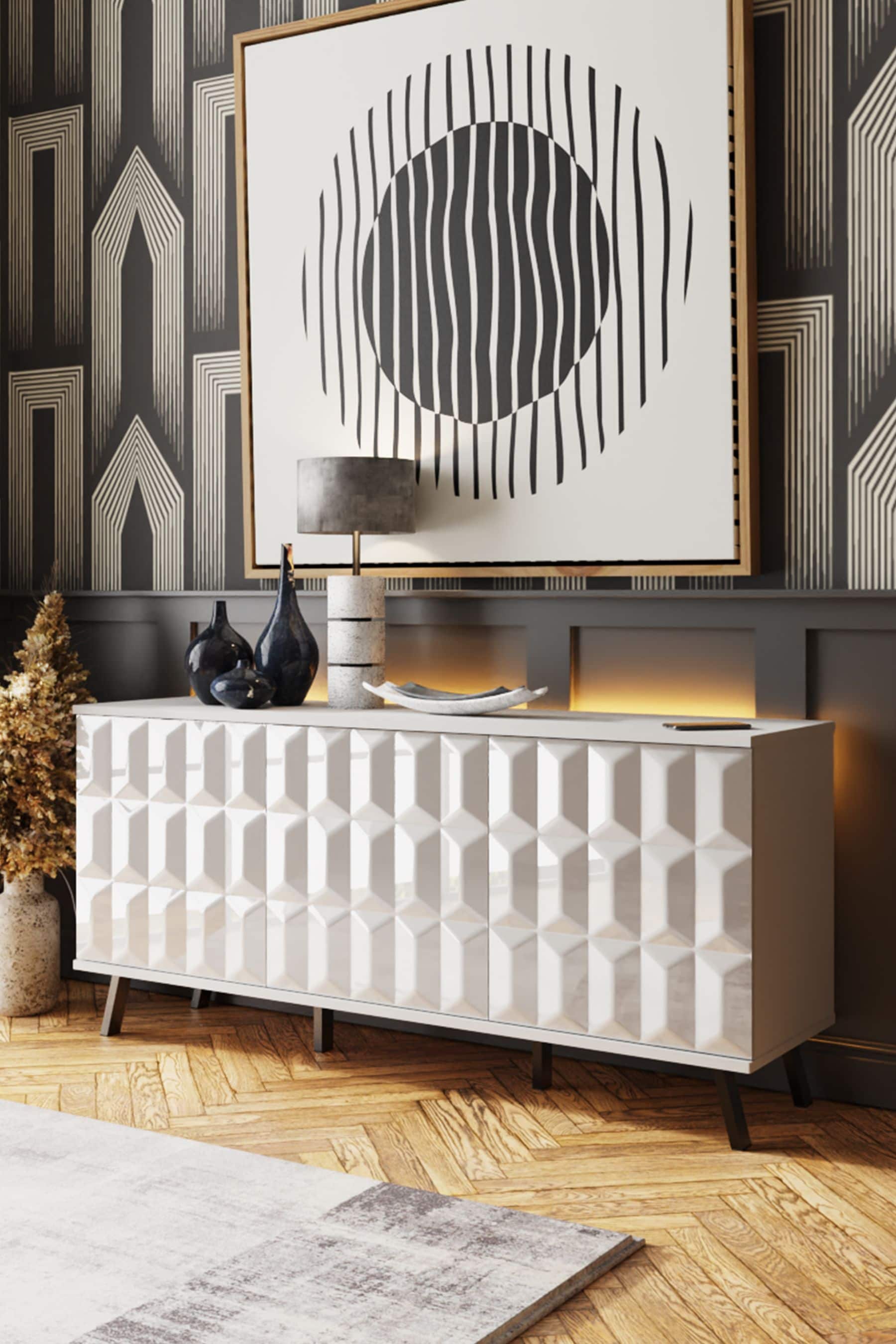 Buy Frank Olsen White Elevate Smart LED Sideboard from the Next UK