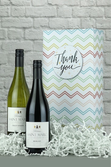 Thank You French Wine Gift Stripe by Le Bon Vin
