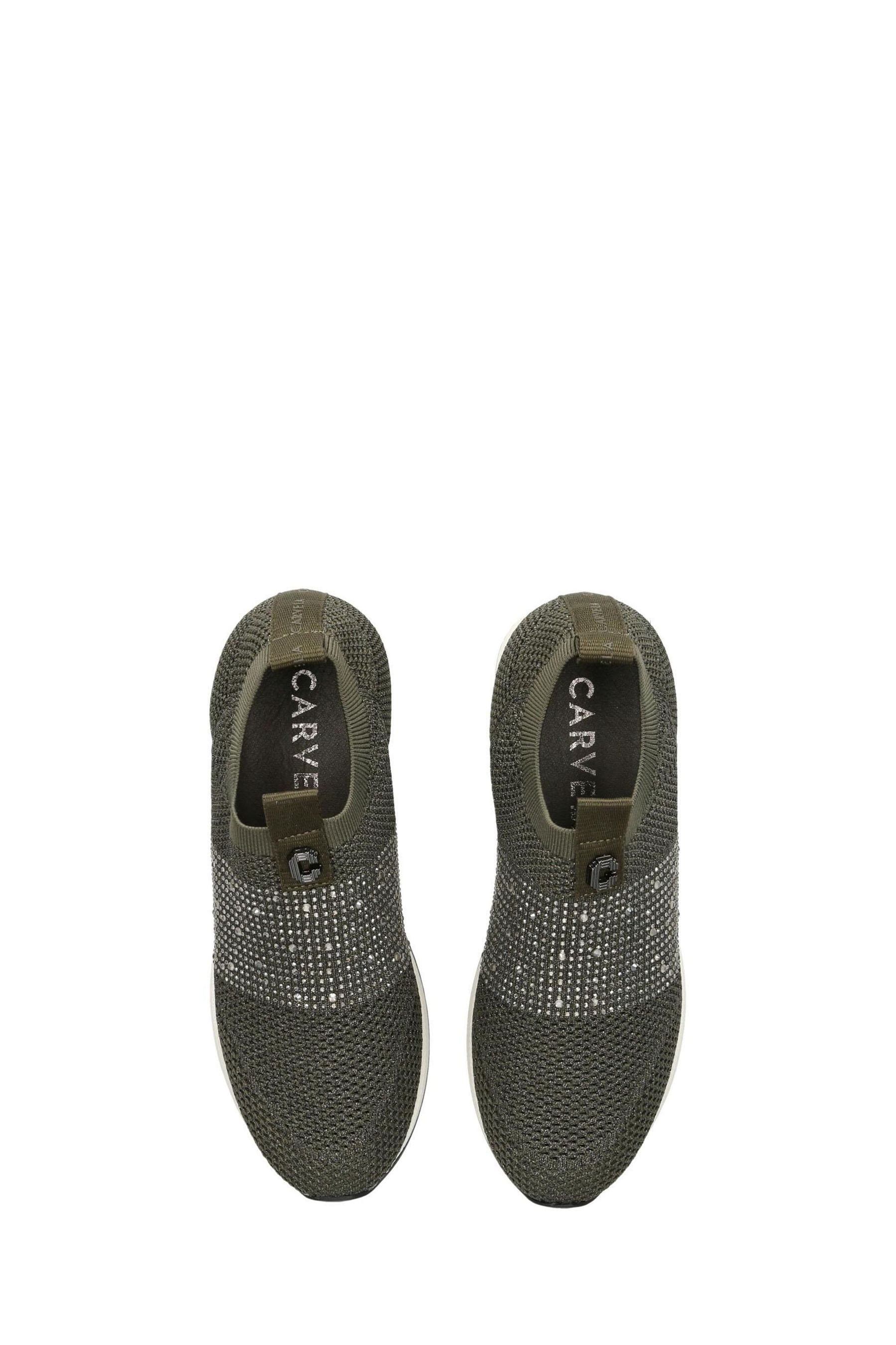 Carvela green online trainers