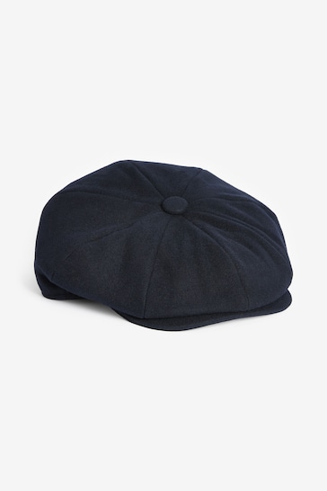 Navy 'Christys' London Wool Baker Boy Hat