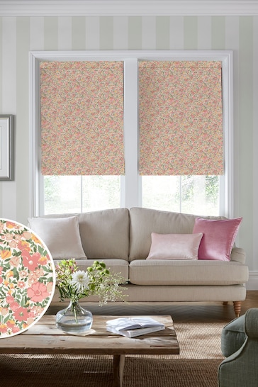 Laura Ashley Coral Pink Loveston Made To Measure Roman Blinds