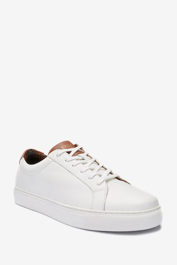 Joules White Leather Trainers