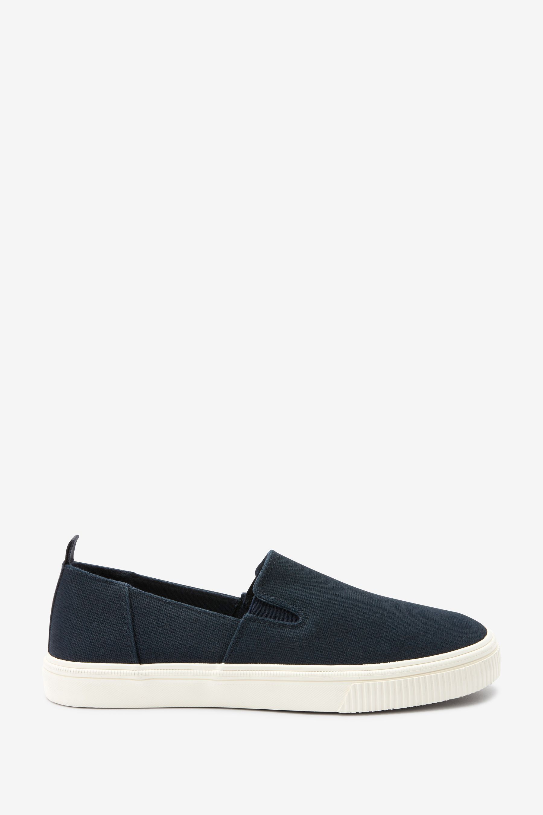 Navy blue sale slip on sneakers