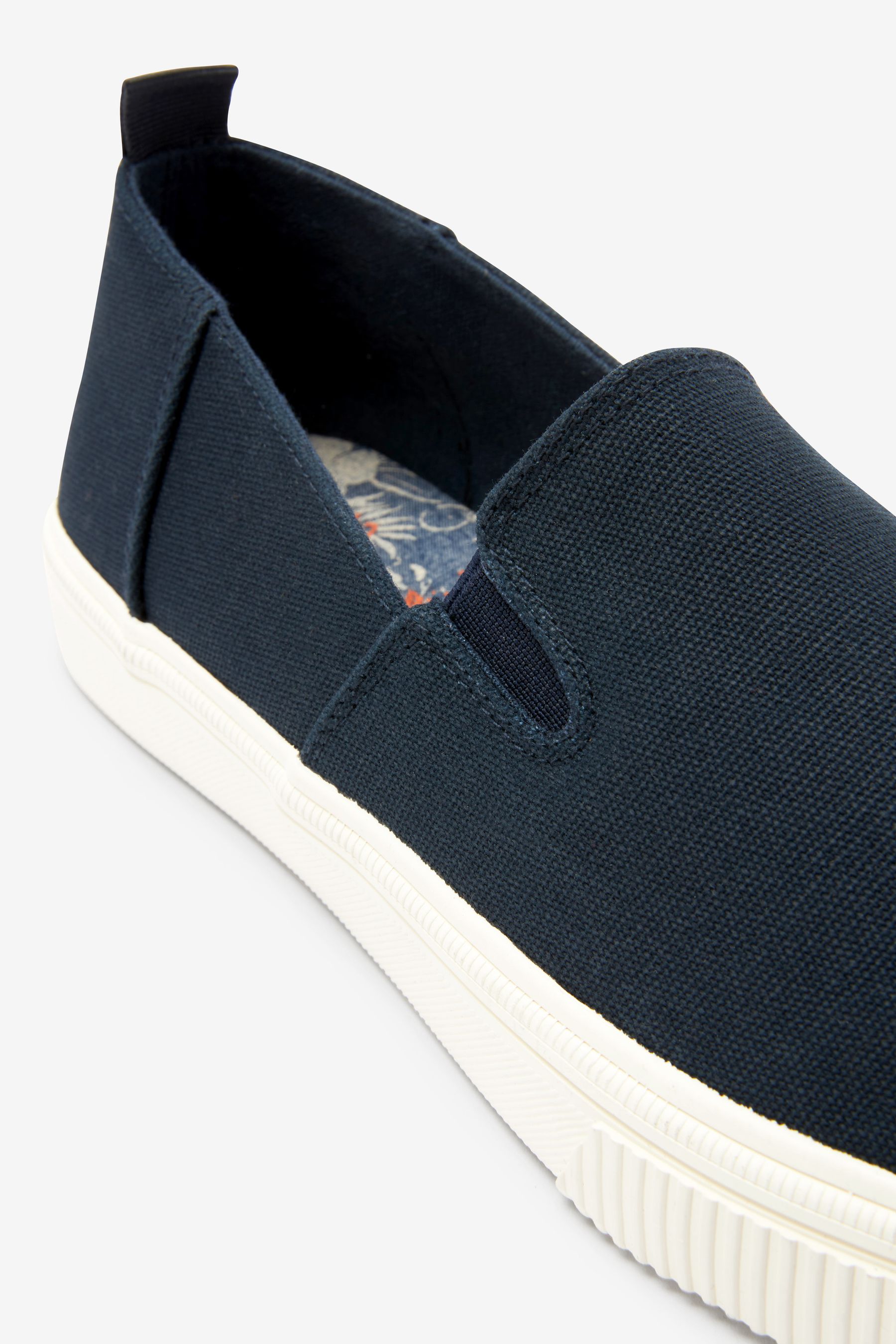 Mens blue canvas slip on shoes hot sale