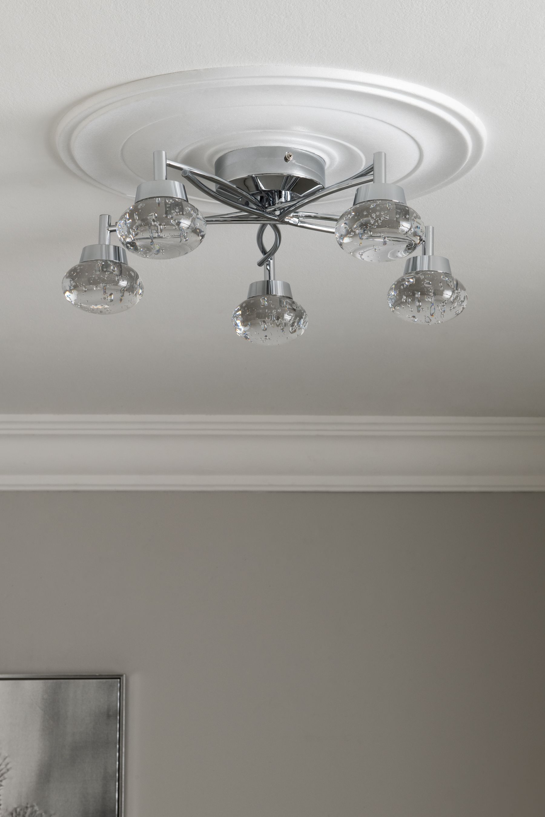 Buy Chrome Cora 5 Light Flush Ceiling Light Also Suitable for Use