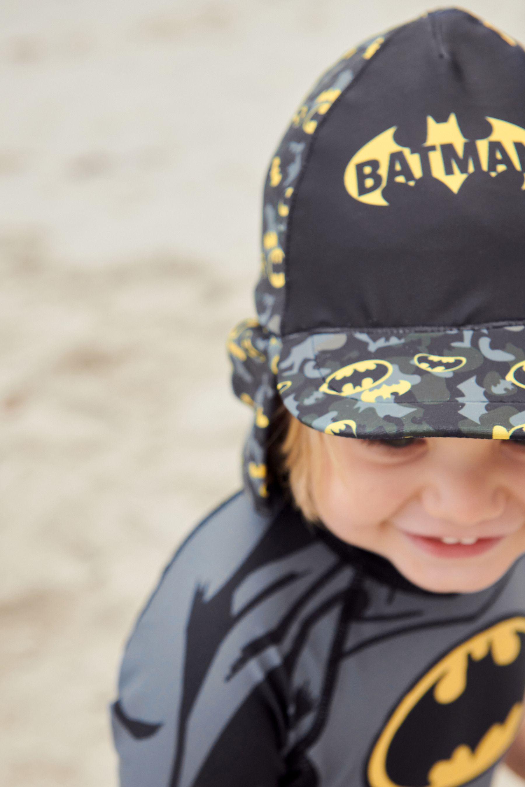 Buy Batman Black Legionnaire Swim Hat 3mths 10yrs from the Next