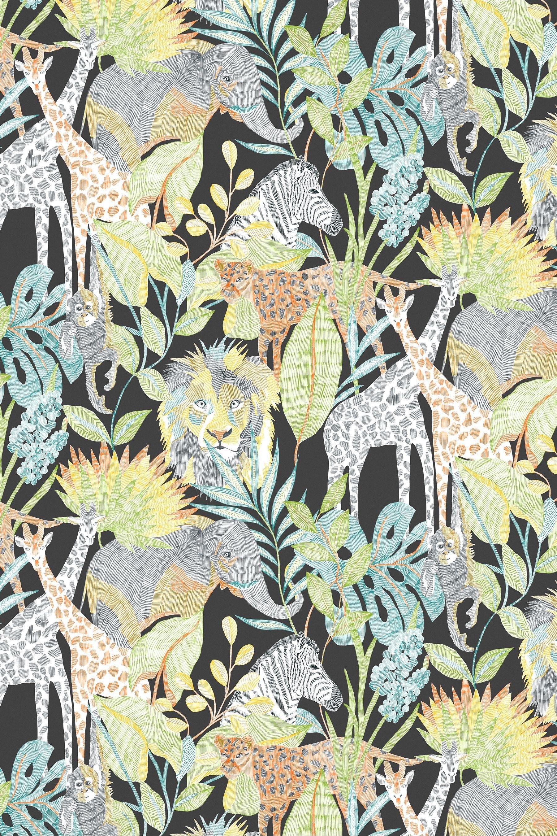 Buy Harlequin Green Into The Wild Wallpaper Children's Wallpaper from