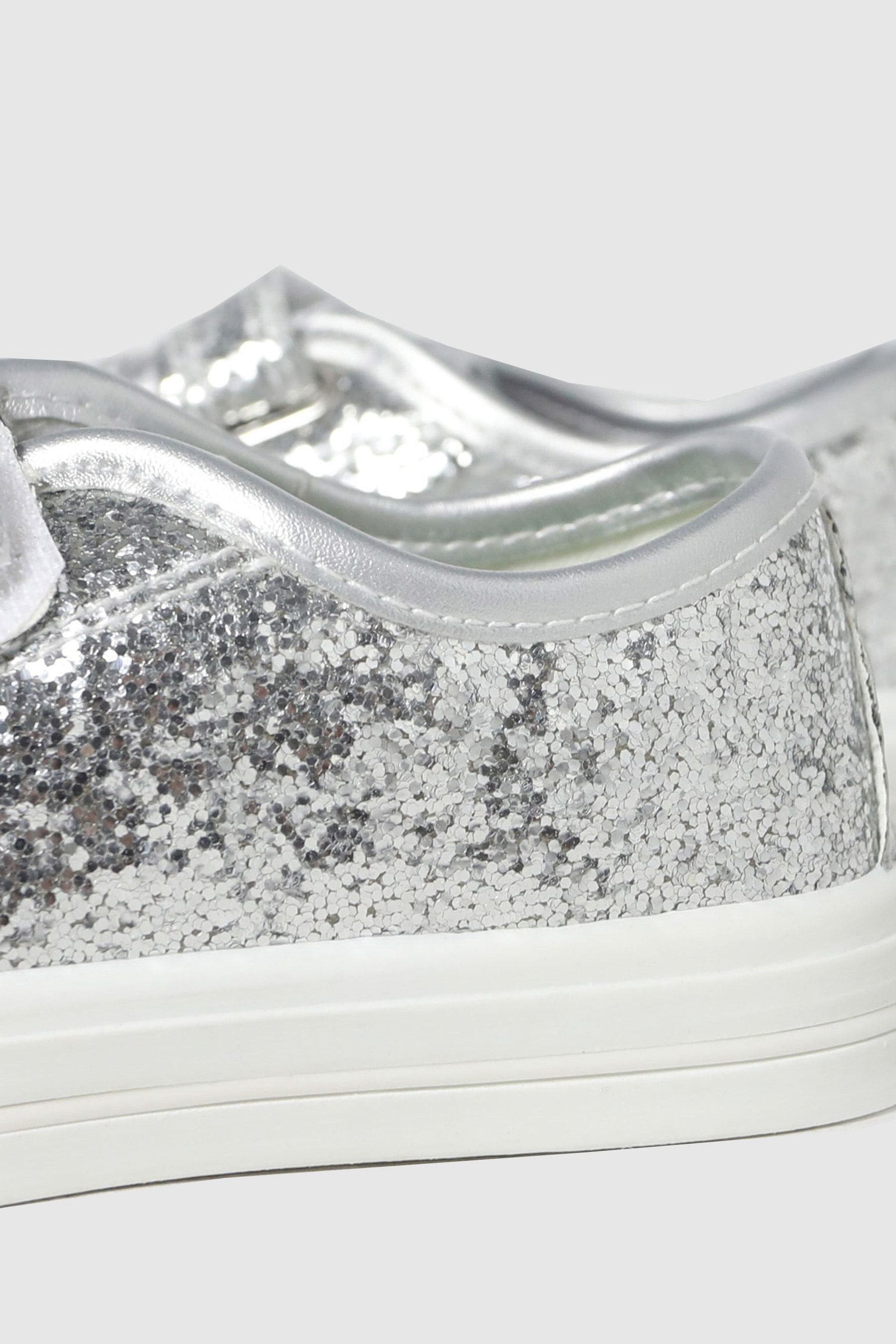 Schuh Silver Majestic Glitter Trainers