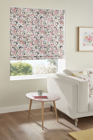 Cath Kidston Grey Painted Daisy Made To Measure Roman Blind