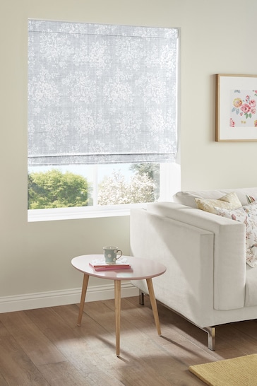Cath Kidston Grey Washed Rose Made To Measure Roman Blind