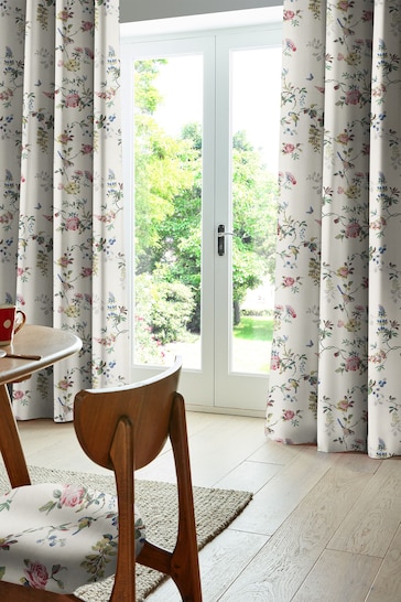 Cath Kidston White Birds & Roses Made To Measure Curtains