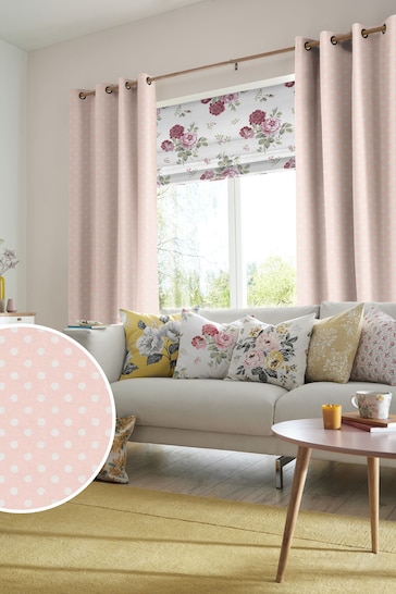 Cath Kidston Pink Button Spot Made To Measure Curtains