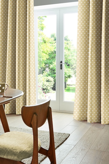 Cath Kidston Yellow Button Spot Made To Measure Curtains