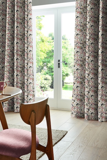 Cath Kidston Grey Painted Daisy Made To Measure Curtains