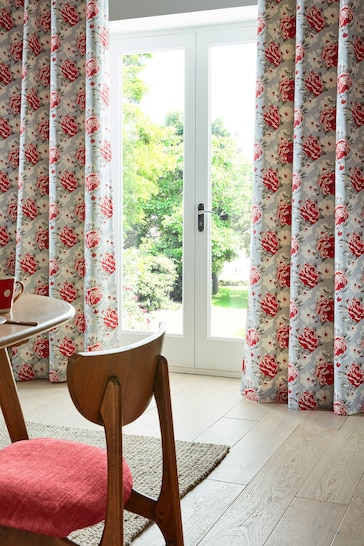 Cath Kidston Red Rose Bloom Made To Measure Curtains
