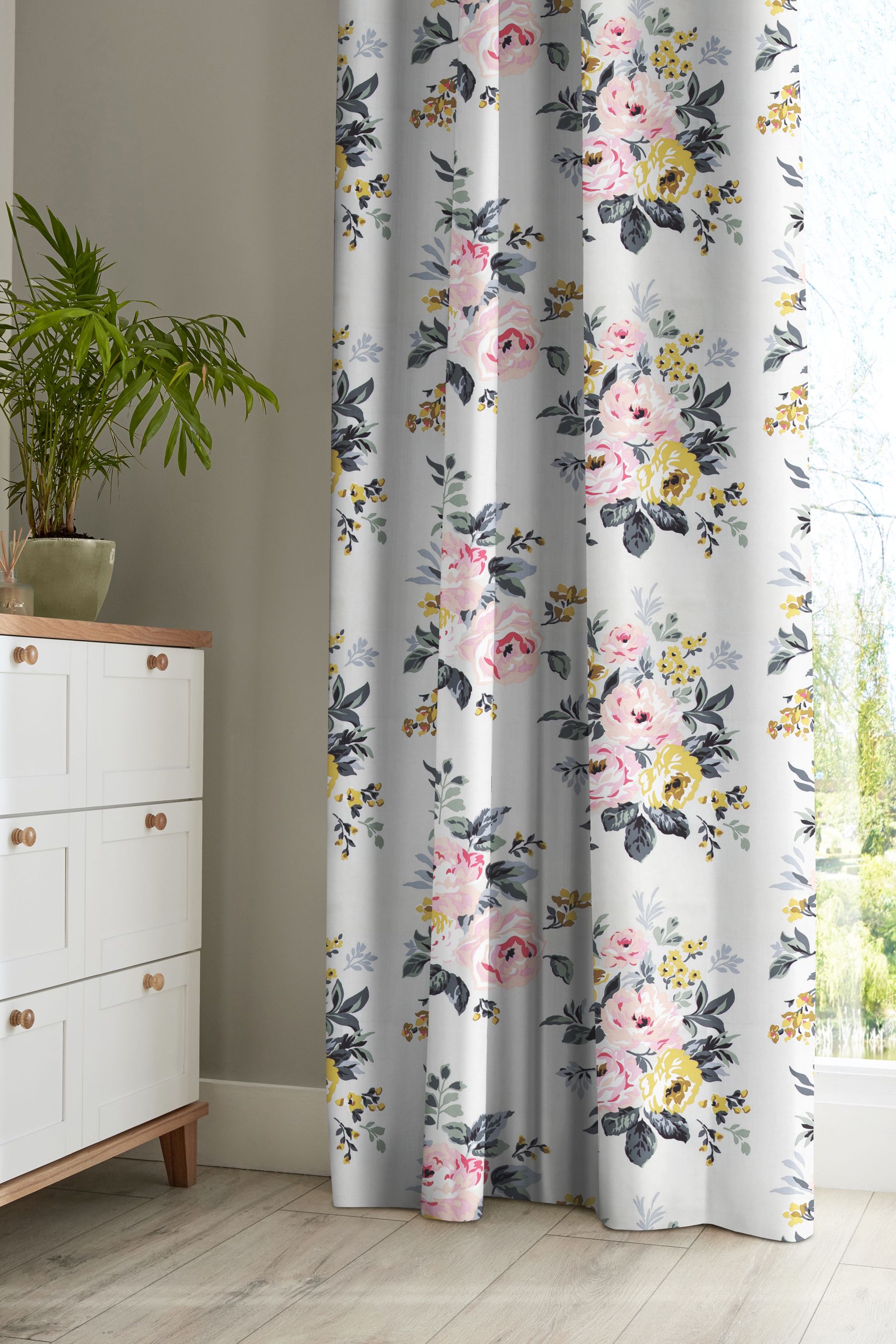 Buy Cath Kidston Cream Vintage Bunch Made To Measure 100 Cotton Curtains from the Next UK online shop