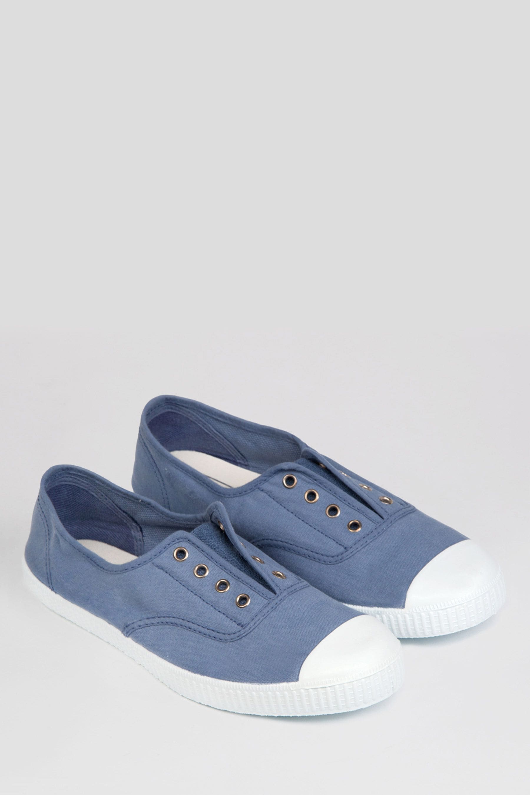Buy Trotters London Blue Adult Plum Canvas Shoes from the Next UK