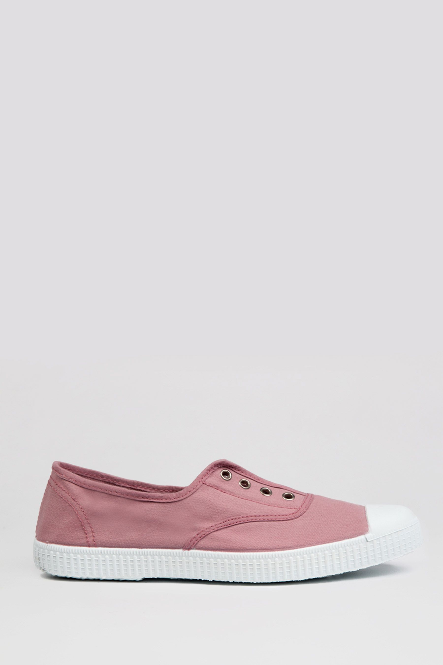 Trotters London Rosa Adult Plum Canvas Shoes