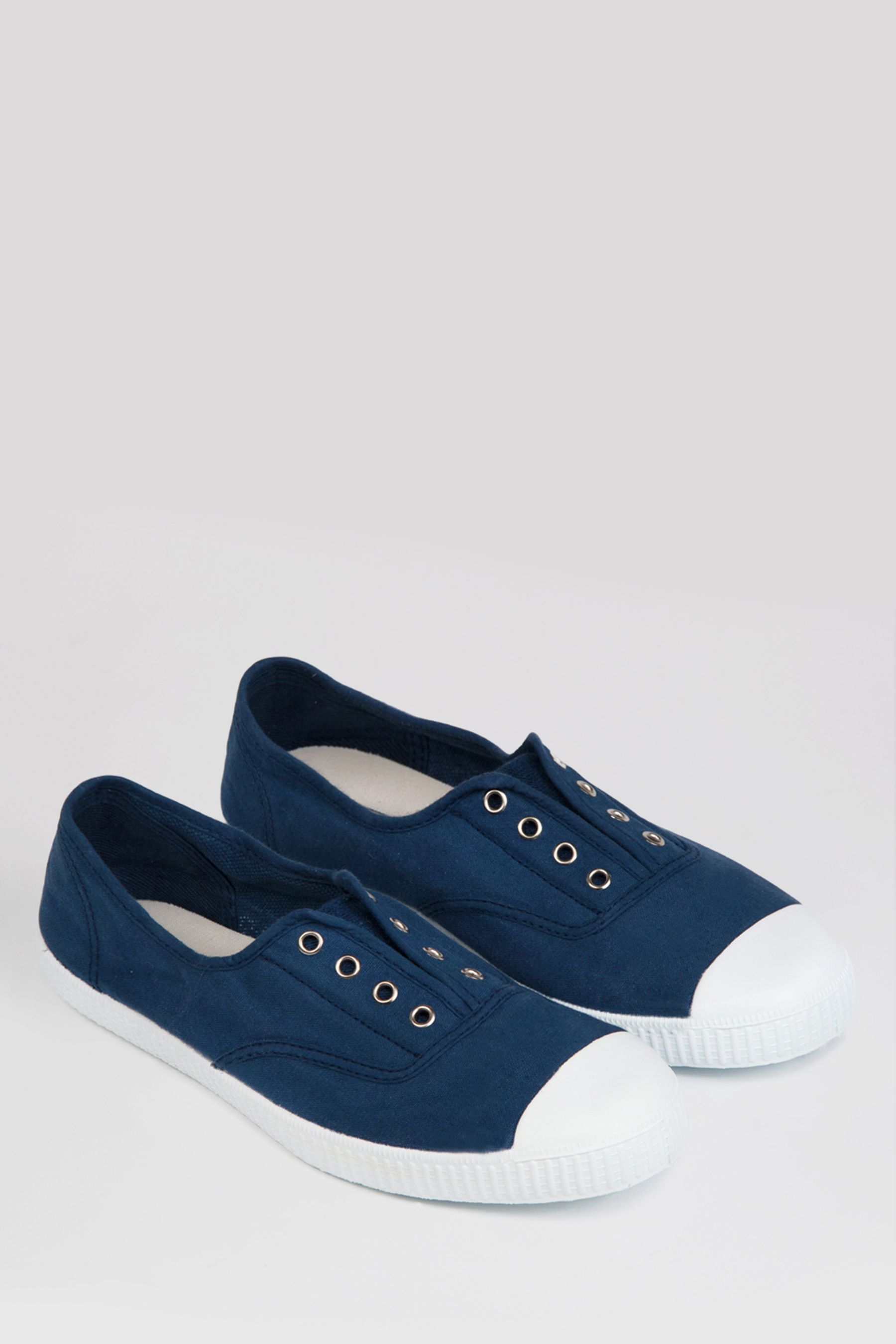 Buy Trotters London Navy Adult Plum Canvas Shoes from the Next UK