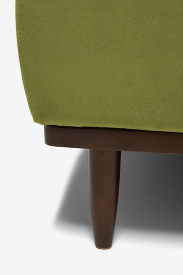 Swoon Opulent Velvet Olive Green Klee Upholstered Ottoman Storage Bed Frame