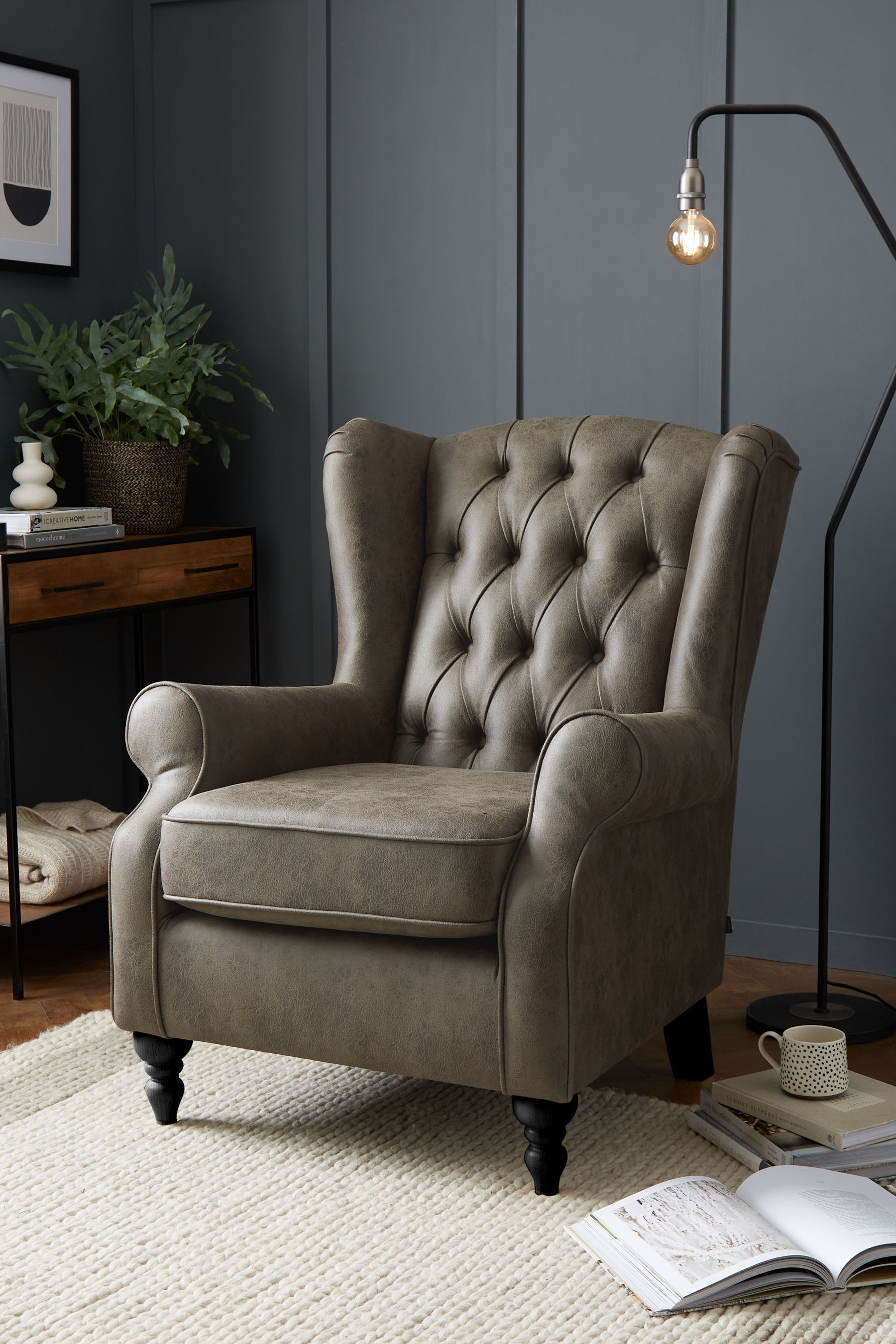 Next leather armchair discount