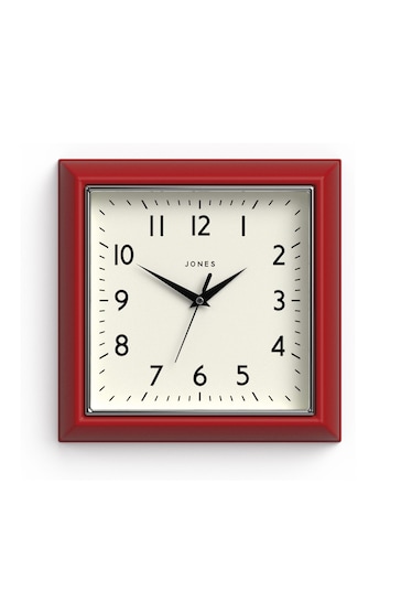 Jones Clocks Red Mustard Wall Clock