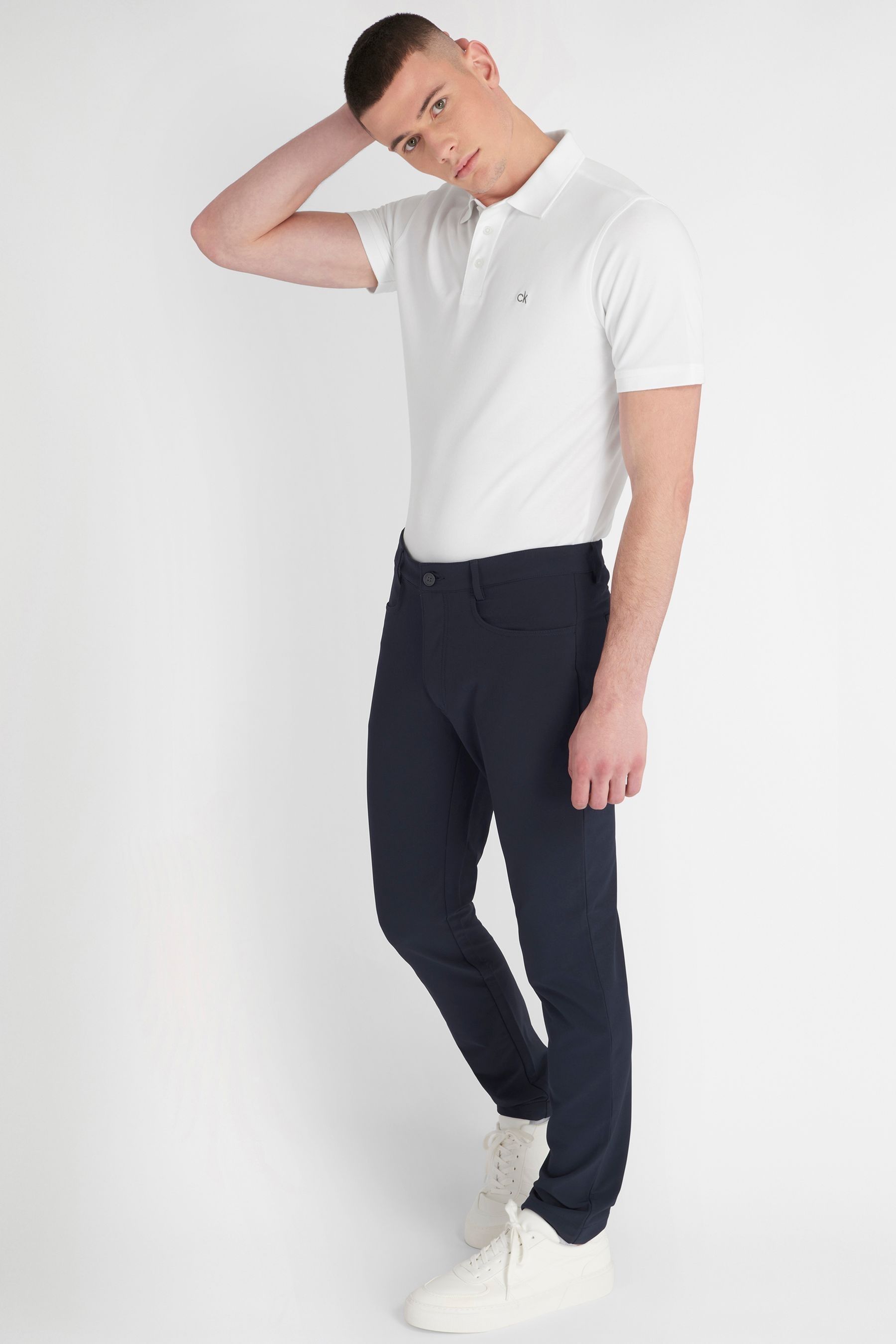 Calvin klein polo white deals