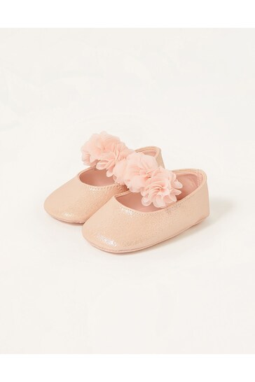 Monsoon Pink Textured Corsage Booties