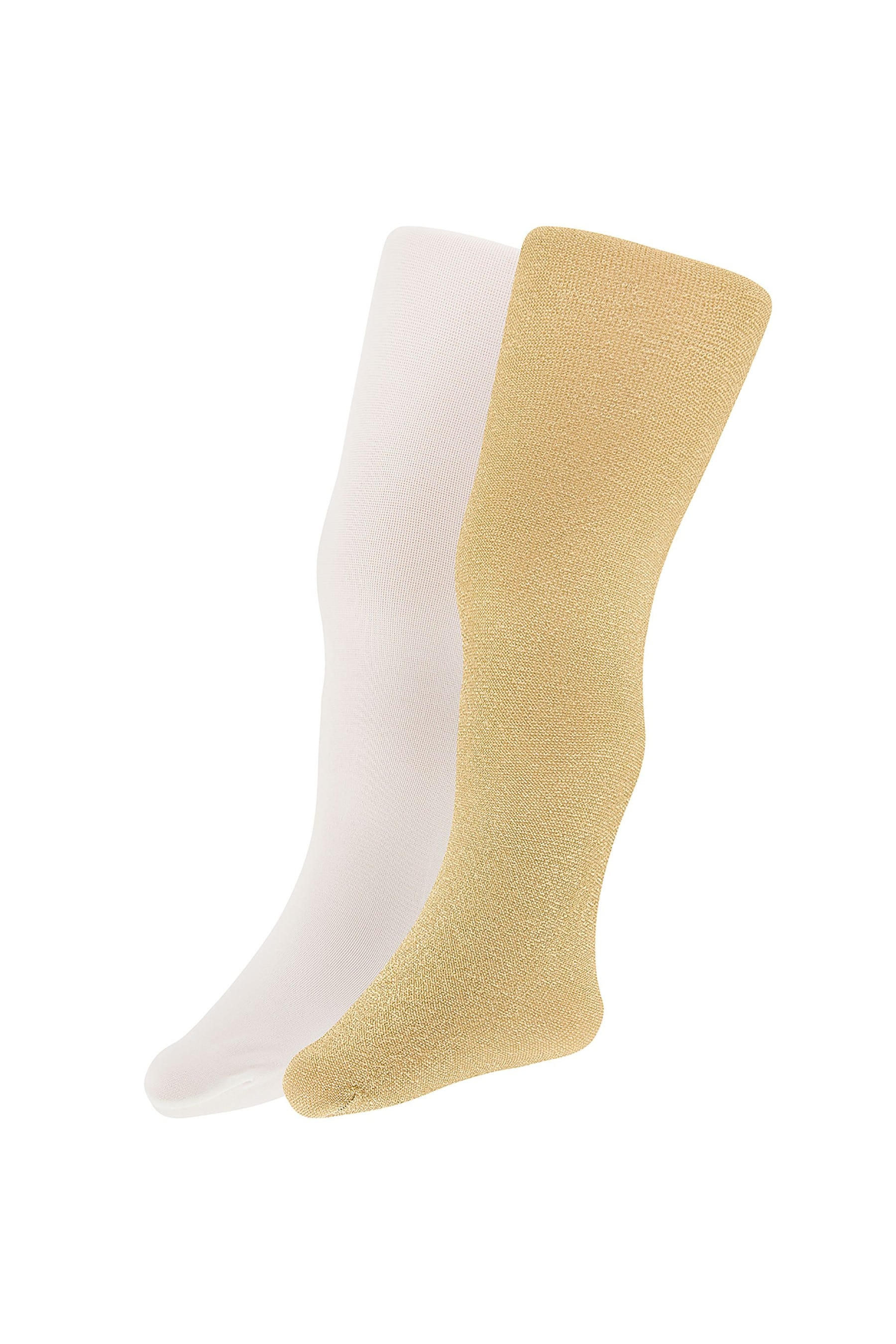 Monsoon Gold Baby Sparkly Nylon Tights Set