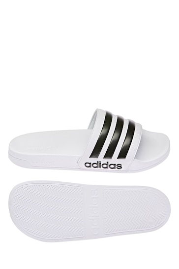 adidas White Sportswear Adilette Shower Sliders