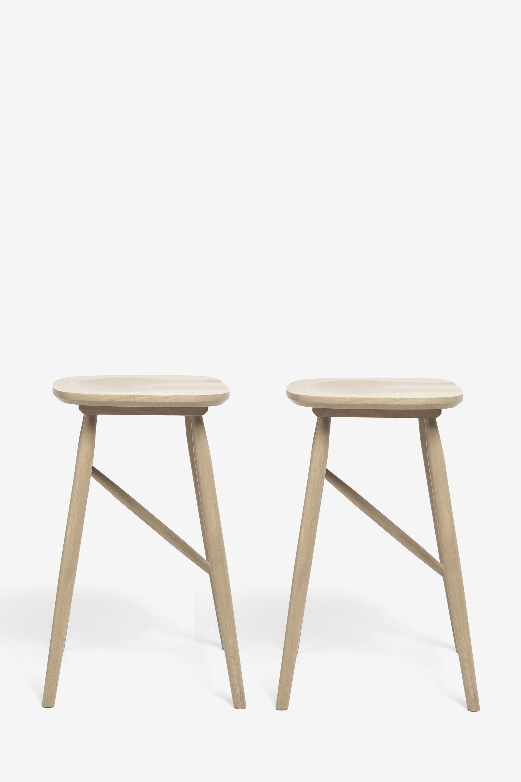 2 wooden bar sale stools