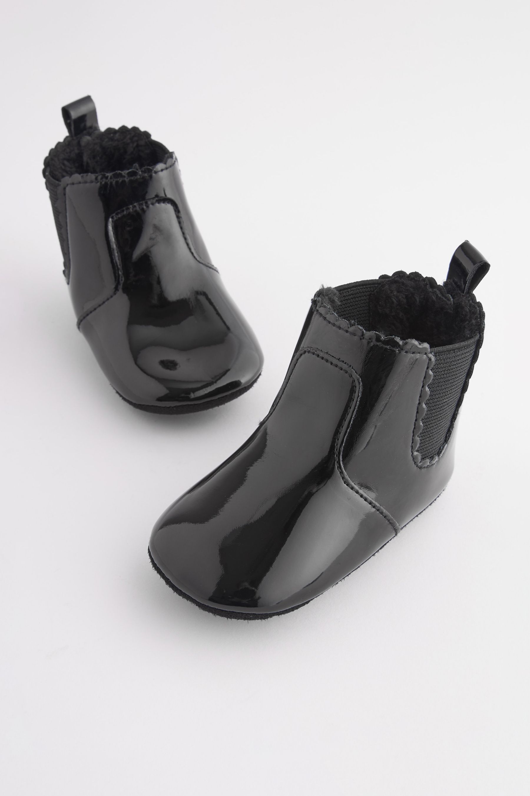 Baby black patent boots hotsell