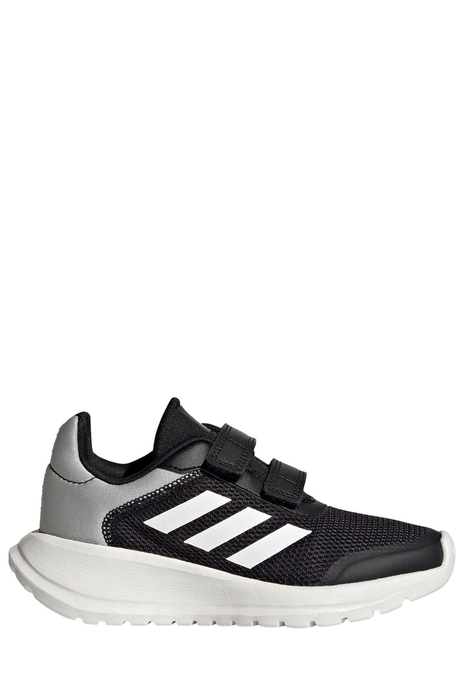 Adidas black junior trainers clearance