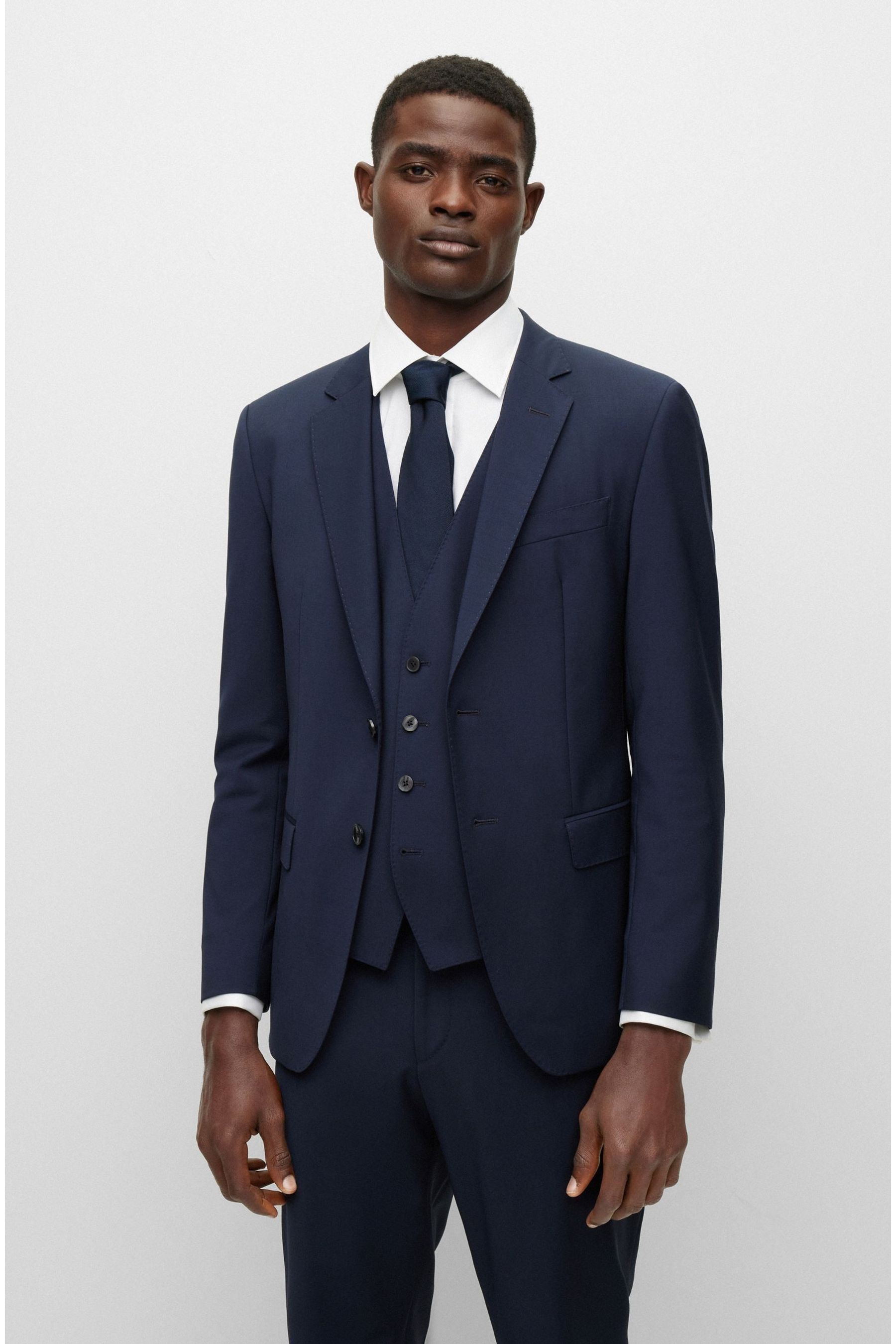 Boss blue tuxedo top