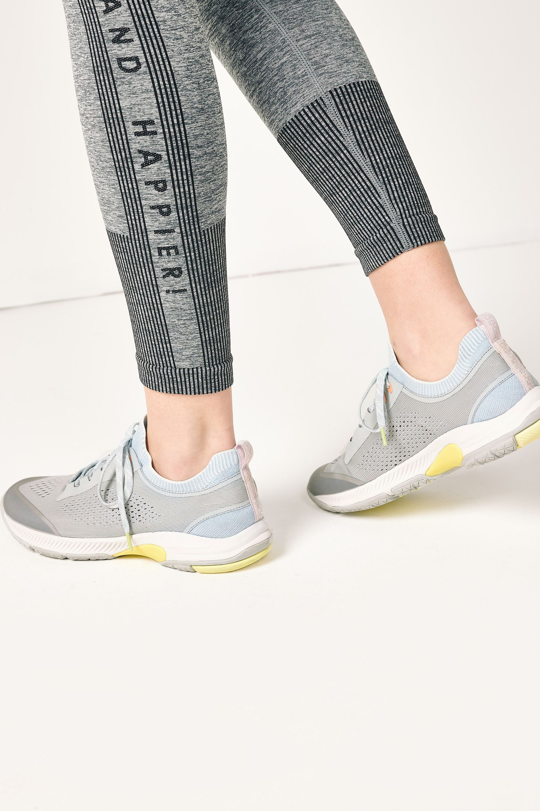 Grey running shop trainers