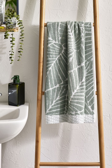Green Leaf Towel 100% Cotton