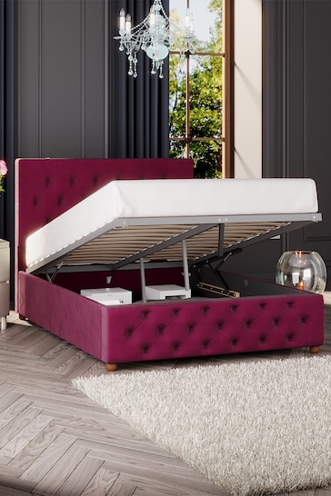 Laurence Llewelyn-Bowen Berry Red Luna Ottoman Bed
