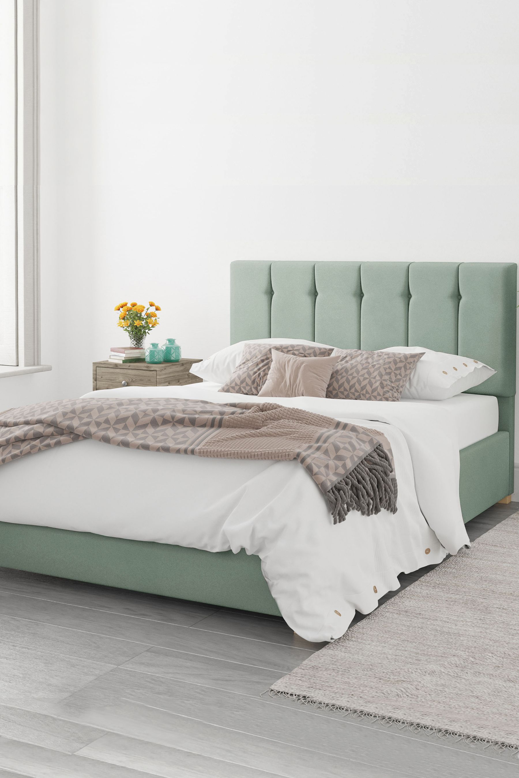 Duck egg store ottoman bed
