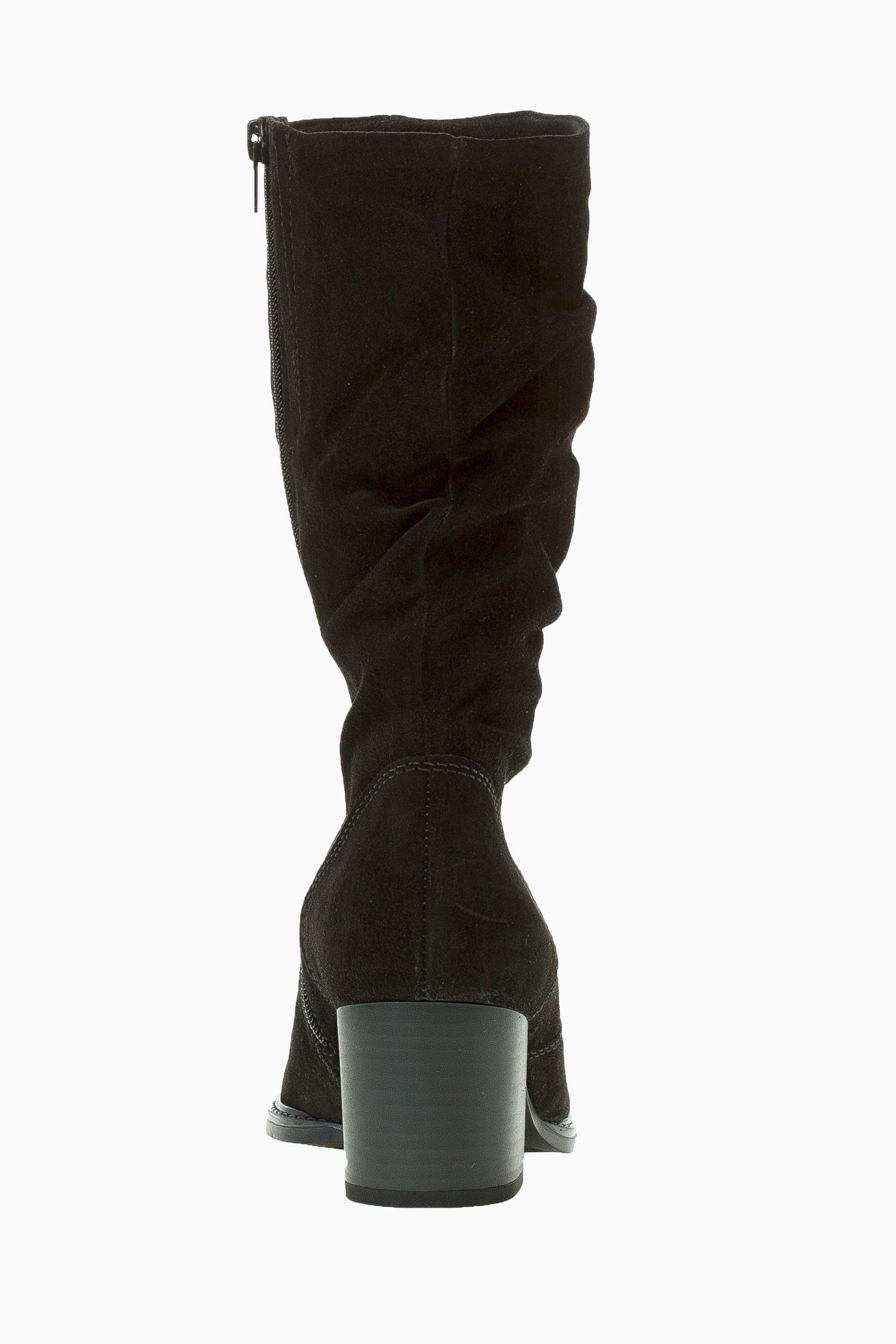 Gabor black suede knee high online boots