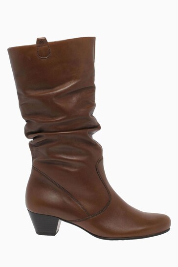Gabor Brown Rachel Calf Leather Boots