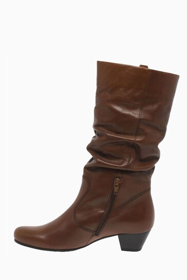 Gabor Brown Rachel Calf Leather Boots