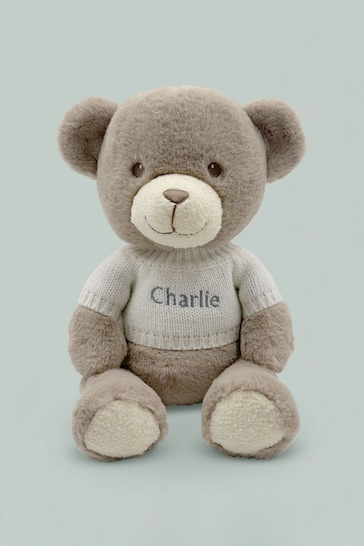 Babyblooms Personalised Frankie Bear with Pewter Cup Baby Gift