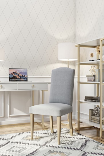 CosmoLiving White Camila Storage Office Desk