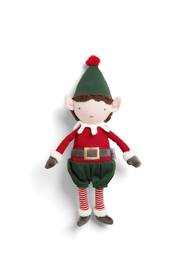 Mamas & Papas Red Christmas Soft Toy Elf