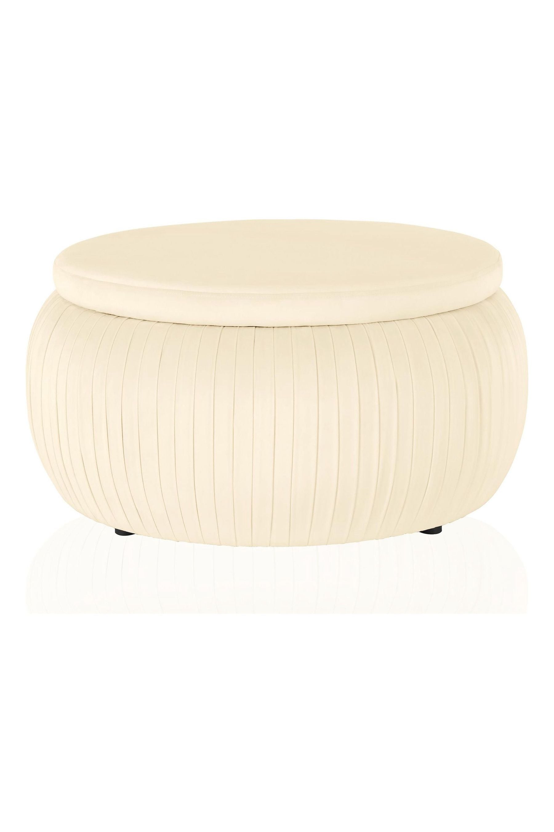 Cream circle deals ottoman